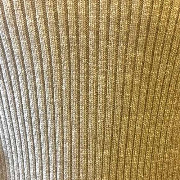 Women's Diamond-Rib Mid-Weight Mock Neck Sweater, S, Neutral Taupe - Picture 12 of 13